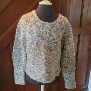 NorthStyle Womens Multicolor Textured Knit Mohair Blend  Sweater Size L